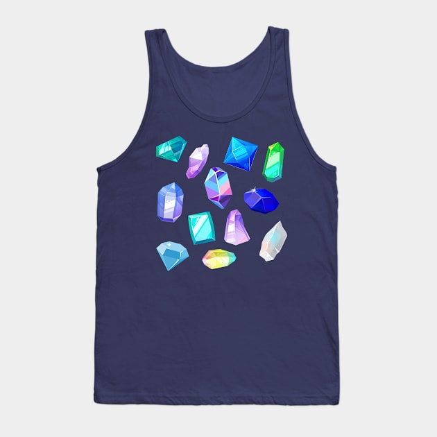 Magic Crystal Collage for Wizard, Witch, DnD | Ruby, Sapphire, Citrine, Peridot Tank Top by Mia Delilah